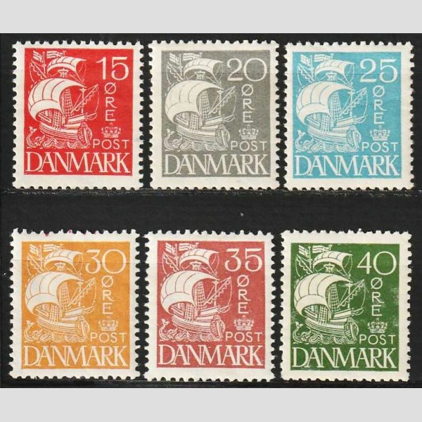 FRIM�RKER DANMARK | 1927 - AFA 169-74 - Karavel - Komplet s�t - Ubrugt