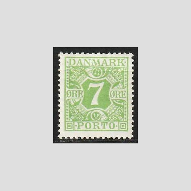 FRIM�RKER DANMARK | 1926-27 - AFA 17 - 7 �re gulgr�n - Ubrugt