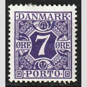 FRIM�RKER DANMARK | 1930 - AFA 21 - 7 �re violet - Ubrugt