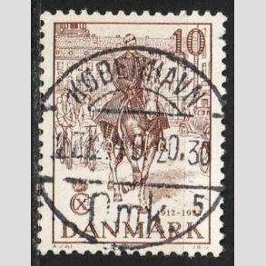 FRIM�RKER DANMARK | 1937 - AFA 240 - Chr. X 25 �re jubil�um 10 �re brun - Lux Stemplet 