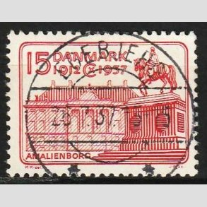 FRIM�RKER DANMARK | 1937 - AFA 241 - Chr. X 25 �re jubil�um 15 �re r�d - Lux Stemplet Egebjerg
