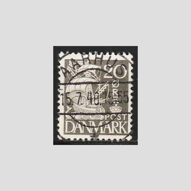 FRIM�RKER DANMARK | 1933 - AFA 204 - Karavel 20 �re gr� Type I - Lux Stemplet 