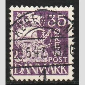 FRIM�RKER DANMARK | 1933 - AFA 207 - Karavel 35 �re violet Type I - Lux Stemplet 