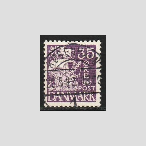 FRIM�RKER DANMARK | 1933 - AFA 207 - Karavel 35 �re violet Type I - Lux Stemplet 