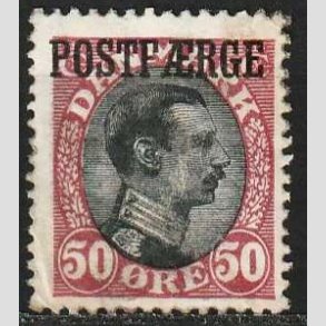 FRIM�RKER DANMARK | 1919-20 - AFA 3 - 50 �re vinr�d/sort Postf�rge - Ubrugt