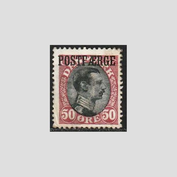 FRIM�RKER DANMARK | 1919-20 - AFA 3 - 50 �re vinr�d/sort Postf�rge - Ubrugt