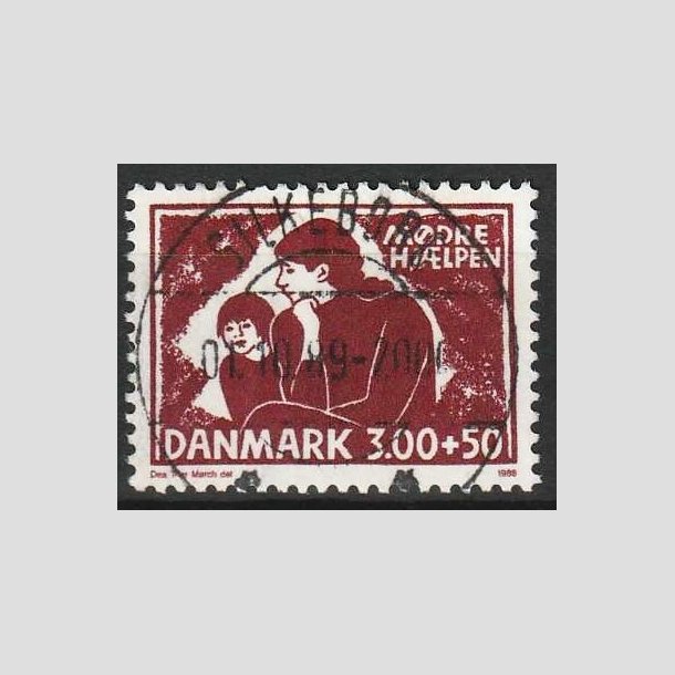 FRIM�RKER DANMARK | 1988 - AFA 917 - M�drehj�lpen - 3,00 Kr. + 50 �re - Lux Stemplet Silkeborg