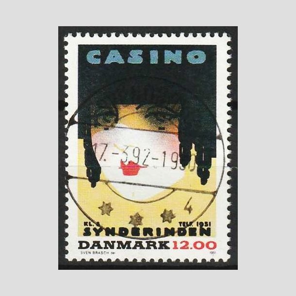 FRIM�RKER DANMARK | 1991 - AFA 1002 - Dansk Plakatkunst - 12,00 Kr. - Pragt Stemplet Svendborg