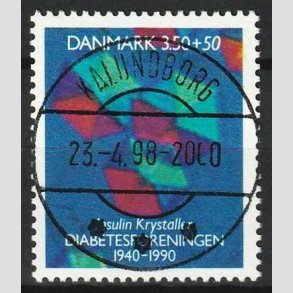FRIM�RKER DANMARK | 1990 - AFA 977 - Diabetesforeningen - 3,50 Kr. + 50 �re - Lux Stemplet 
