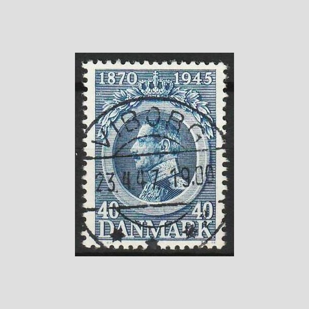 FRIM�RKER DANMARK | 1945 - AFA 292 - Chr. X 75 �r 40 �re bl� - Lux Stemplet Viborg