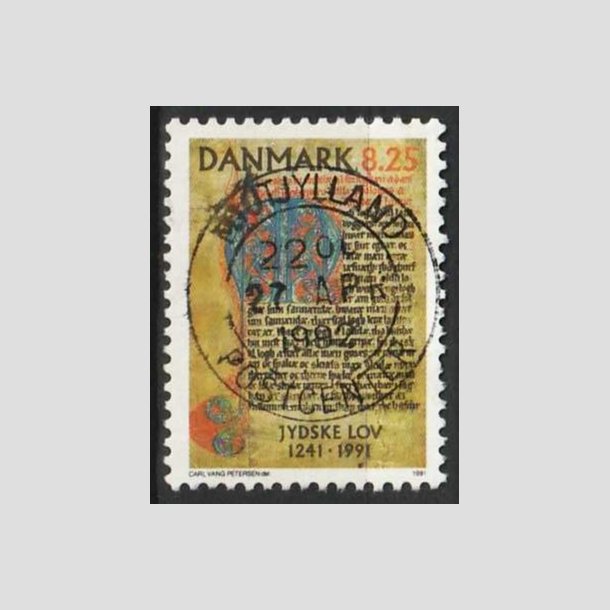 FRIM�RKER DANMARK | 1991 - AFA 991 - Jyske Lov 750 �r. - 8,25 Kr. flerfarvet - Lux Stemplet