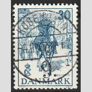 FRIM�RKER DANMARK | 1937 - AFA 242 - Chr. X 25 �re jubil�um 30 �re bl� - Lux Stemplet K�benhavn