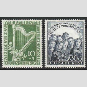 FRIM�RKER VESTBERLIN: 1950 | AFA 72+73 | Berliner Philharmoniker. - S�t - Ubrugt