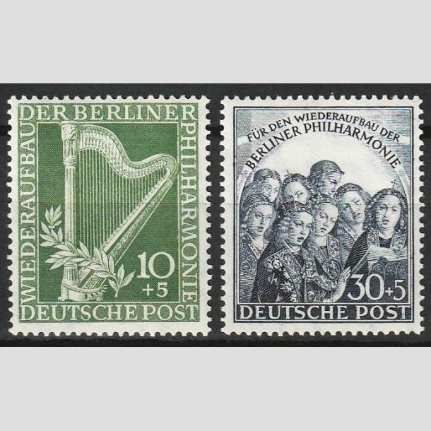 FRIM�RKER VESTBERLIN: 1950 | AFA 72+73 | Berliner Philharmoniker. - S�t - Ubrugt