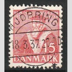 FRIM�RKER DANMARK | 1936 - AFA 232 - Reformationen 15 �re r�d - Lux Stemplet Hj�rring
