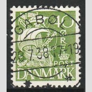 FRIM�RKER DANMARK | 1933 - AFA 208 - Karavel 40 �re gr�n Type I - Lux Stemplet Gab�l