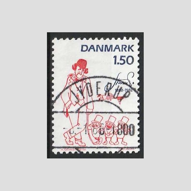 FRIM�RKER DANMARK | 1982 - AFA 761 - Storm P. - 1,50 Kr. r�d/bl� - Pragt Stemplet Jyderup