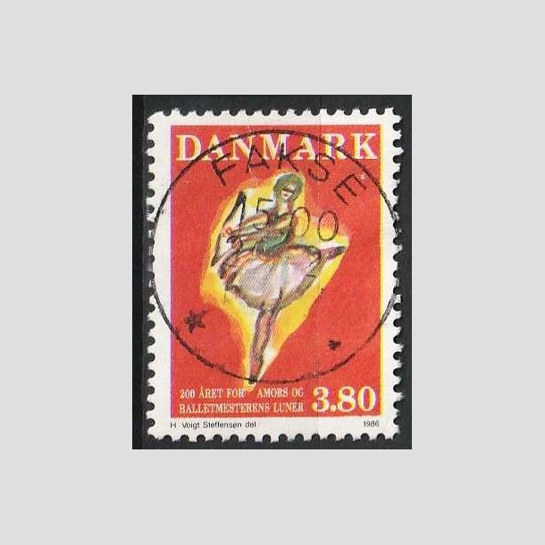 FRIM�RKER DANMARK | 1986 - AFA 873 - Balletten Amors luner - 3,80 Kr. flerfarvet - Lux Stemplet Fakse