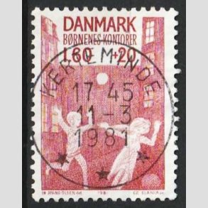 FRIM�RKER DANMARK | 1981 - AFA 718 - B�rnenes Kontor - 1,60 Kr. + 20 �re - Lux Stemplet Kerteminde