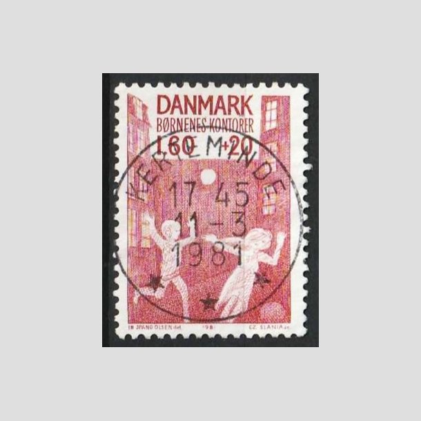 FRIM�RKER DANMARK | 1981 - AFA 718 - B�rnenes Kontor - 1,60 Kr. + 20 �re - Lux Stemplet Kerteminde