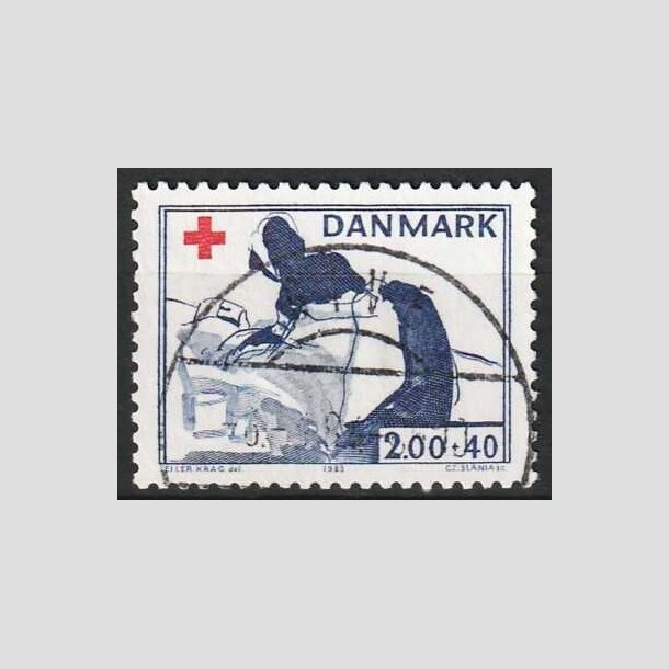 FRIM�RKER DANMARK | 1983 - AFA 764 - Dansk R�de Kors - 2,00 Kr. + 40 �re - Pragt Stemplet Give