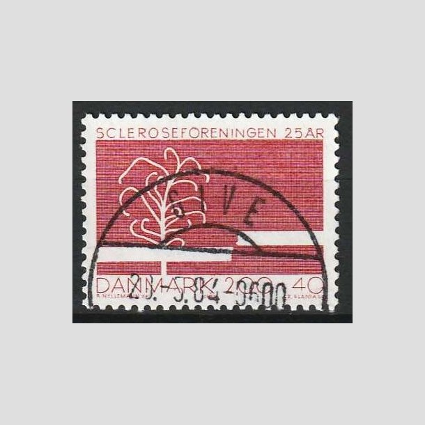 FRIM�RKER DANMARK | 1982 - AFA 746 - Scleroseforeningen 25 �r. - 2,00 Kr. + 40 �re r�d - Pragt Stemplet 