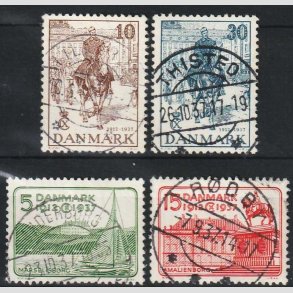FRIM�RKER DANMARK | 1937 - AFA 239-42 - Chr. X 25 �re jubil�um i s�t - Lux Stemplet 