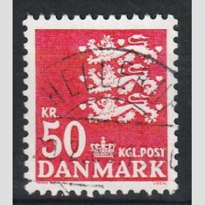 FRIM�RKER DANMARK | 1985 - AFA 824 - Rigsv�ben - 50,00 Kr. r�d - Lux Stemplet Hellerup