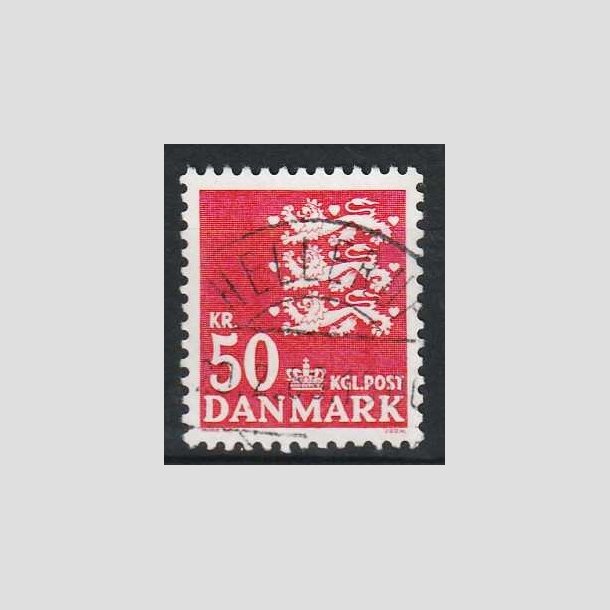 FRIM�RKER DANMARK | 1985 - AFA 824 - Rigsv�ben - 50,00 Kr. r�d - Lux Stemplet Hellerup