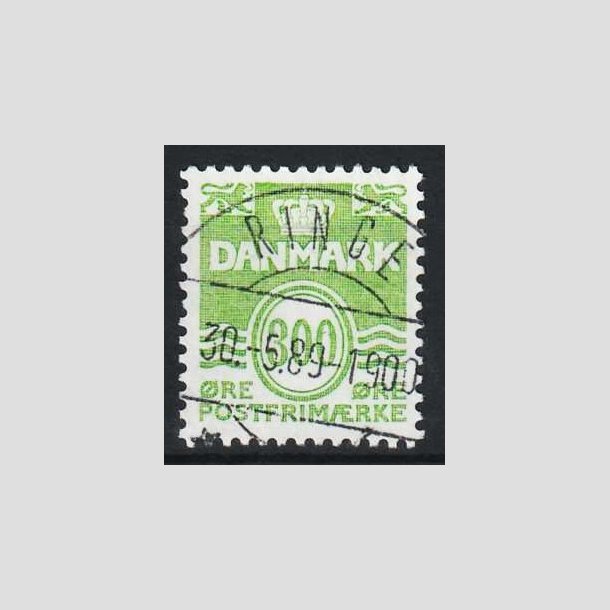 FRIM�RKER DANMARK | 1989 - AFA 923 - B�lgelinie - 300 �re lysgr�n - Pragt Stemplet Ringe