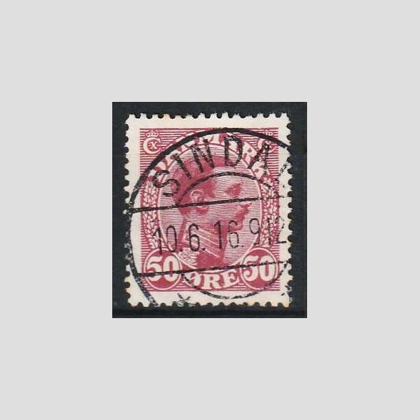 FRIM�RKER DANMARK | 1913 - AFA 74 - Chr. X 50 �re vinr�d - Lux Stemplet Sindal