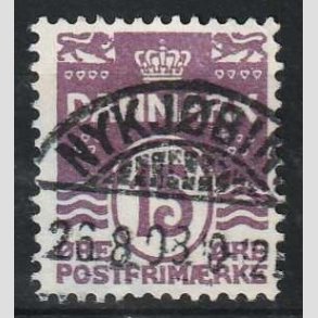 FRIM�RKER DANMARK | 1905-06 - AFA 46 - B�lgelinie 15 �re brunlilla - Lux Stemplet 