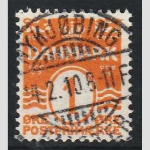 FRIM�RKER DANMARK | 1905-06 - AFA 42 - B�lgelinie 1 �re orange - Lux Stemplet 