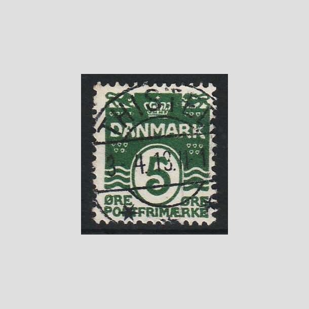 FRIM�RKER DANMARK | 1912 - AFA 64 - B�lgelinie 5 �re m�rkgr�n - Lux Stemplet Thisted