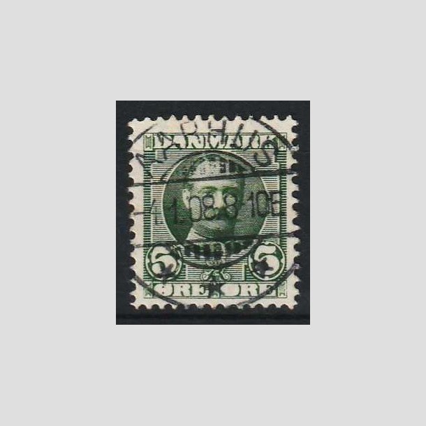 FRIM�RKER DANMARK | 1907 - AFA 54 - Frederik VIII 5 �re gr�n - Lux Stemplet