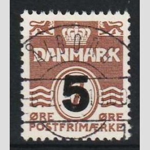 FRIM�RKER DANMARK | 1955-56 - AFA 362 - 5/7 �re brun - Lux stemplet 
