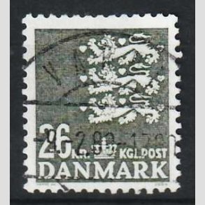 FRIM�RKER DANMARK | 1989 - AFA 931 - Rigsv�ben 26 Kr. gr�nsort - Pragt Stemplet Vanl�se