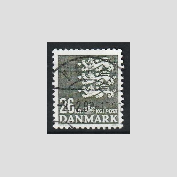FRIM�RKER DANMARK | 1989 - AFA 931 - Rigsv�ben 26 Kr. gr�nsort - Pragt Stemplet Vanl�se