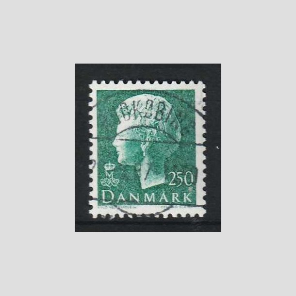 FRIM�RKER DANMARK | 1981 - AFA 717 - Dronning Margrethe - 250 �re bl�gr�n - Pragt Stemplet