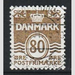FRIM�RKER DANMARK | 1985 - AFA 818 - B�lgelinie - 80 �re gulbrun - Lux Stemplet