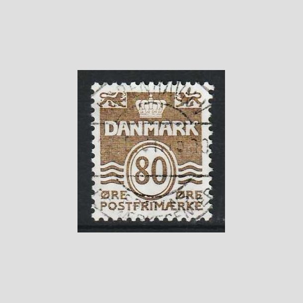 FRIM�RKER DANMARK | 1985 - AFA 818 - B�lgelinie - 80 �re gulbrun - Lux Stemplet