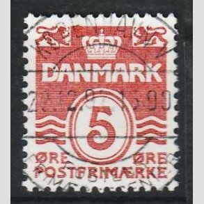 FRIM�RKER DANMARK | 1989 - AFA 943 - B�lgelinie - 5 �re oranger�d - Pragt Stemplet 