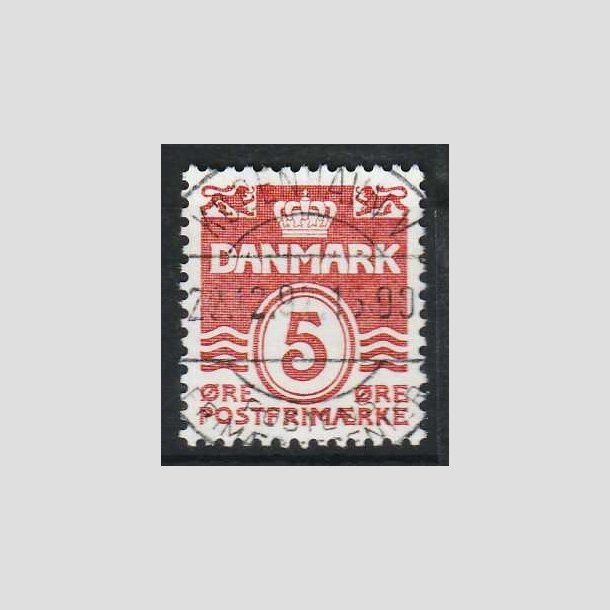 FRIM�RKER DANMARK | 1989 - AFA 943 - B�lgelinie - 5 �re oranger�d - Pragt Stemplet 