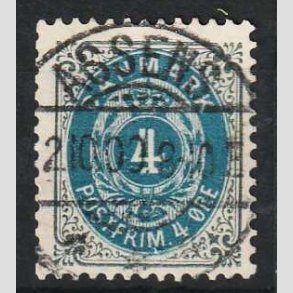 FRIM�RKER DANMARK | 1895 - AFA 23B - 4 �re gr�/bl� - Lux Stemplet Assens