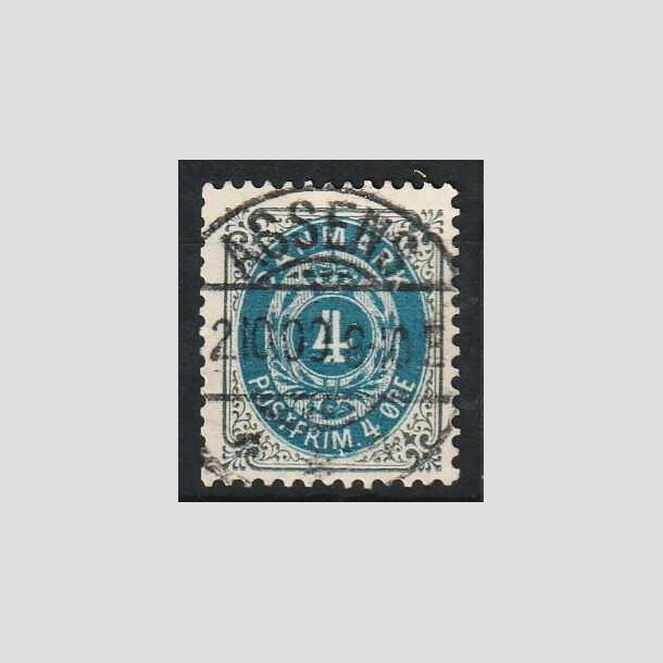 FRIM�RKER DANMARK | 1895 - AFA 23B - 4 �re gr�/bl� - Lux Stemplet Assens