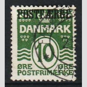 FRIM�RKER DANMARK | 1922-26 - AFA 5 - 10 �re gr�n POSTF�RGE - Stemplet