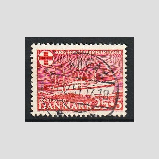 FRIM�RKER DANMARK | 1951 - AFA 333 - Jutlandia 25 + 5 �re r�d - Lux Stemplet Langaa