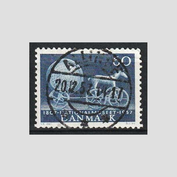 FRIM�RKER DANMARK | 1957 - AFA 371 - Nationalmuseets 150 �r - 60 �re bl� - Pragt Stemplet Allinge