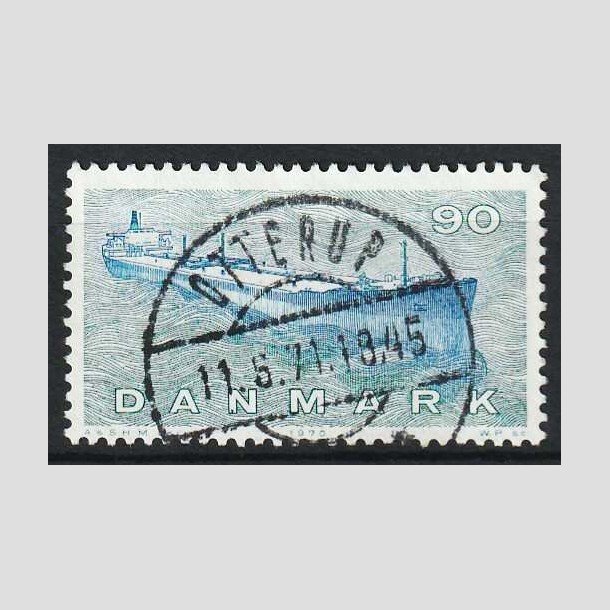 FRIM�RKER DANMARK | 1970 - AFA 506 - Dansk Skibsfart - 90 �re bl�gr�n/bl� - Lux Stemplet Otterup