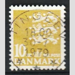 FRIM�RKER DANMARK | 1976 - AFA 622 - Rigsv�ben 10 Kr. gul - Pragt Stemplet Tinglev